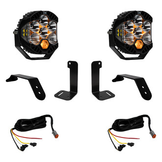 Baja Designs® - LP6 Pro™ 6.5" 2x90W/4.14W Round Driving/Combo Beam LED Light Kit, with Amber DRL and Upfitter