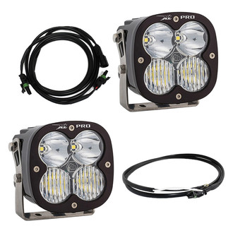 Baja Designs® - Bumper Mounted XL Pro™ 4.43" 2x40W Square Driving/Combo Beam LED Light Kit