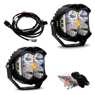 Baja Designs® - LP4 Pro™ 5.1" 2x60W/4.83W Round Driving/Combo Beam LED Light Kit, with Amber DRL