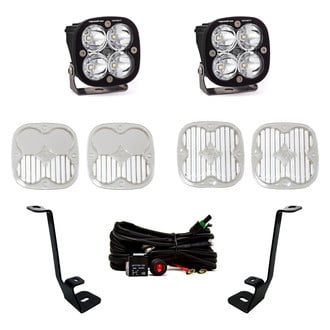 Baja Designs® - A-Pillar Mounted Squadron Sport™ 3" 2x26W Square Spot Beam LED Light Kit