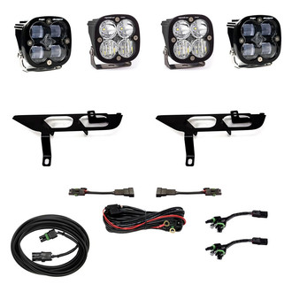 Baja Designs® - Fog Light Location Mounted Squadron SAE™ and Squadron Sport™ 3" 2x29W/2x30W Square Driving/Combo Beam LED Light Kit