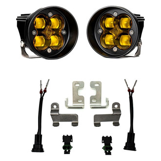 Baja Designs® - Fog Light Location Mounted Squadron-R SAE™ 3.07" 2x29W Round Wide Cornering Beam Amber LED Light Kit