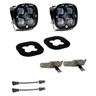Baja Designs® - Fog Light Location Mounted Squadron SAE™ 3.1" 2x29W Square Wide Cornering Beam LED Light Kit