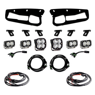 Baja Designs® - Fog Light Location Mounted Squadron Sport™ and S2 Sport™ 3" 2x26W/4x12W Square Driving/Combo Beam LED Light Kit