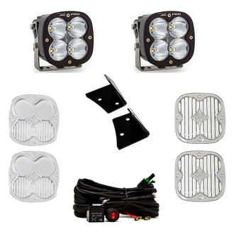 Baja Designs® - A-Pillar Mounted XL Pro™ 4.43" 2x40W Square Spot Beam LED Light Kit