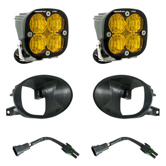 Baja Designs® - Fog Light Location Mounted Squadron Pro™ 3" 2x40W Square Wide Cornering Beam Amber LED Light Kit