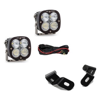 Baja Designs® - A-Pillar Mounted XL Pro™ 4.43" 2x40W Square Driving/Combo Beam LED Light Kit