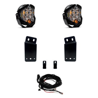 Baja Designs® - Front Bumper Mounted LP9 Pro™ 8" 2x105W/2.8W Round Driving/Combo Beam LED Light Kit