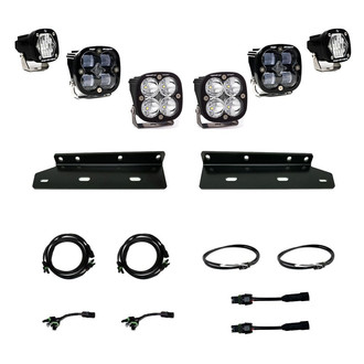 Baja Designs® - Fog Light Location Mounted Squadron Sport™ and S1 Series 4x26W/2x20W Square Driving/Spot/Wide Cornering Beam LED Light Kit