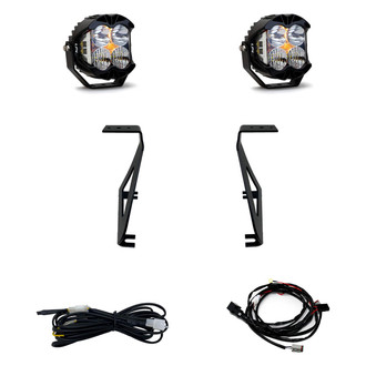 Baja Designs® - A-Pillar Mounted LP4 Pro™ 5.1" 2x60W Square Driving/Combo Beam LED Light Kit