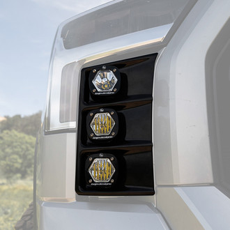 Baja Designs® - Front Bumper Mounted S1™ 6x20W Square Wide Cornering/Spot Beam LED Light Kit
