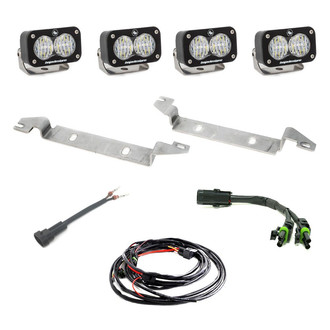Baja Designs® - Fog Light Location Mounted S2 Sport™ 2.93" 4x12W Rectangular Wide Cornering Beam LED Light Kit