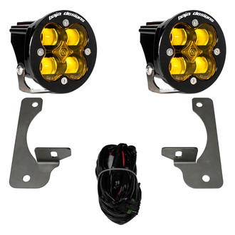 Baja Designs® - Fog Light Location Mounted Squadron-R SAE™ 3.07" 2x29W Round Wide Cornering Beam Amber LED Light Kit