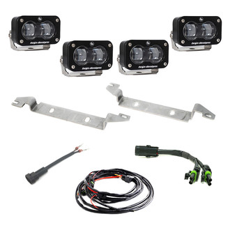 Baja Designs® - Fog Light Location Mounted S2 SAE™ 4x12.5W Rectangular LED Light Kit