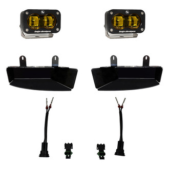Baja Designs® - Fog Light Location Mounted S2 SAE™ 2x12.5W Rectangular Amber LED Light Kit
