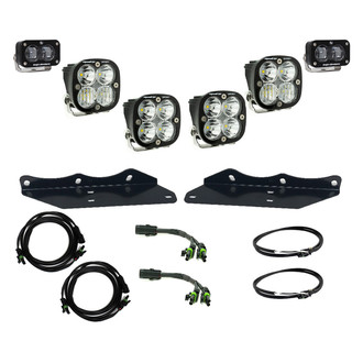 Baja Designs® - Fog Light Location Mounted Squadron Sport™ and S2 SAE™ 4x30W/2x12.5W Square Driving/Combo Beam LED Light Kit
