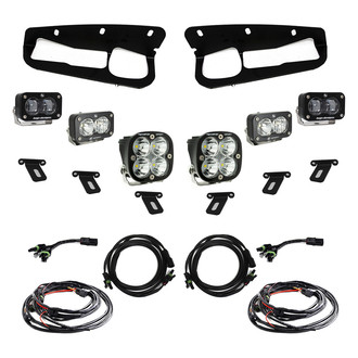 Baja Designs® - Fog Light Location Mounted S2 SAE™, S2 Sport™ and Squadron Sport™ 2x30W/4x12.5W Square Driving/Combo Beam LED Light Kit