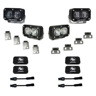 Baja Designs® - Fog Light Location Mounted S2 SAE™ and S2 Pro™ 2x12.5W/2x23.5W Rectangular Driving/Combo Beam LED Light Kit