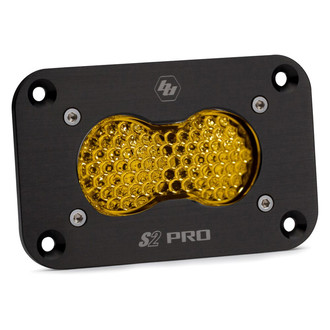 Baja Designs® - S2 Pro™ Flush Mount 3"x2" 24W Rectangular Work/Scene Beam Amber LED Light