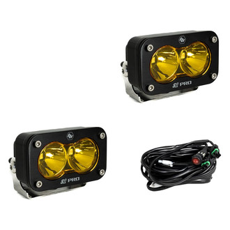 Baja Designs® - S2 Pro™ 3"x2" 2x24W Rectangular Spot Beam Amber LED Lights