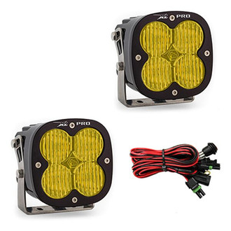 Baja Designs® - XL Pro™ 4.43" 2x40W Square Wide Cornering Beam Amber LED Lights