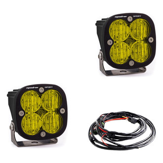 Baja Designs® - Squadron Sport™ 3" 2x26W Square Wide Cornering Beam Amber LED Lights