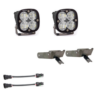 Baja Designs® - Fog Light Location Mounted Squadron Pro™ 3" 2x40W Square Wide Cornering Beam LED Light Kit