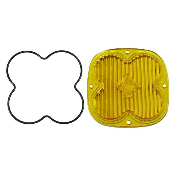 Baja Designs® - 4.43" Interchangeable Square Amber Plastic Wide Cornering Beam Lens for XL Pro, Sport™