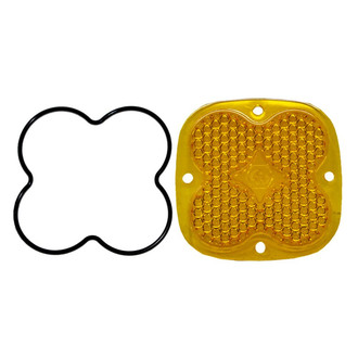 Baja Designs® 668416 - Square Amber Plastic Work/Scene Beam Lens for Squadron™