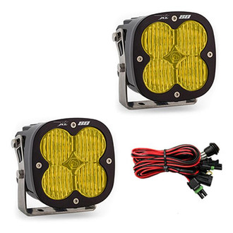 Baja Designs® - XL80™ 4.43" 2x80W Square Wide Cornering Beam Amber LED Lights