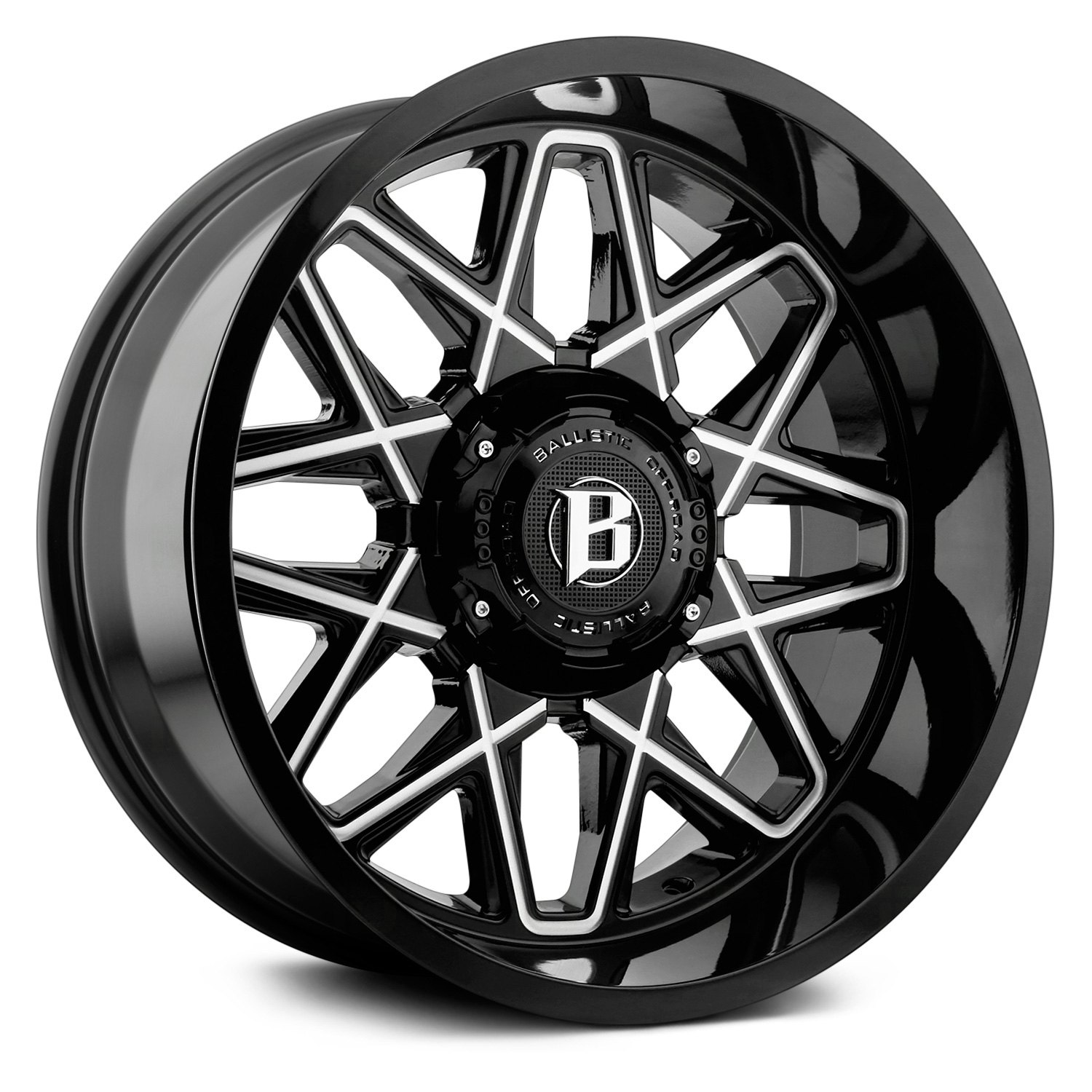 BALLISTIC OFF-ROAD® 818 ATOMIC Wheels - Gloss Black with Milled Windows ...