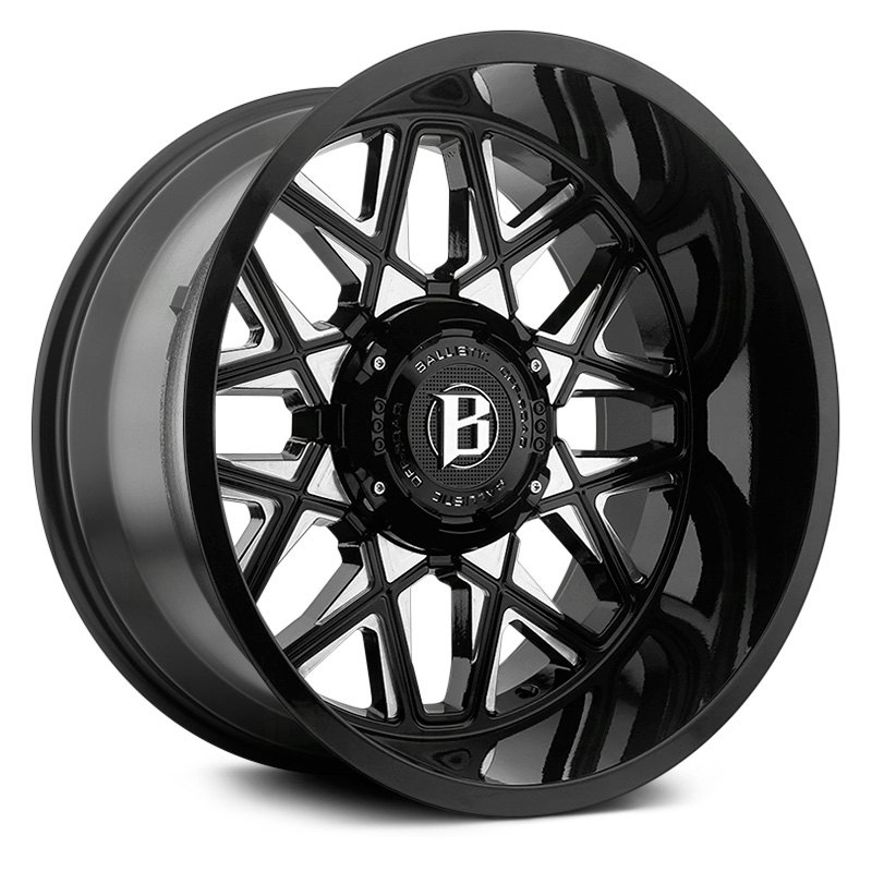 Ballistic Off Road 819 Spider Wheels Gloss Black With Milled Windows Rims