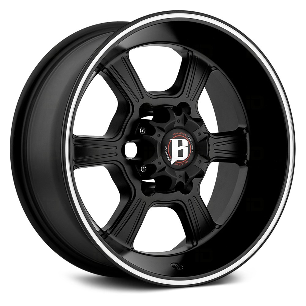 Ballistic Off Road 845 Morax Wheels Flat Black With Machined Stripe Rims