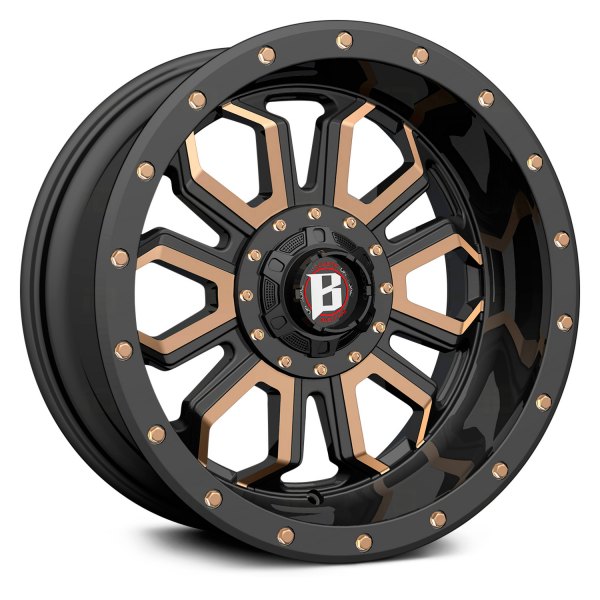 BALLISTIC® - 967 SABER Flat Black with Flat Bronze Machined Face and Bronze Bolts
