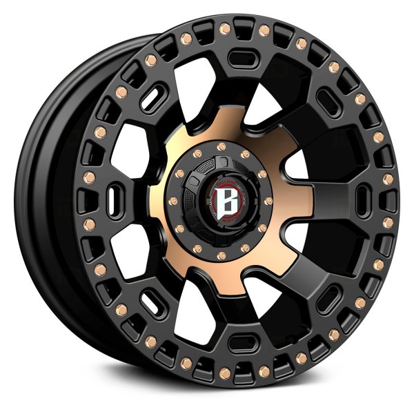 BALLISTIC® - 975 MOAB Flat Black with Flat Bronze Machined Face and Bronze Bolts