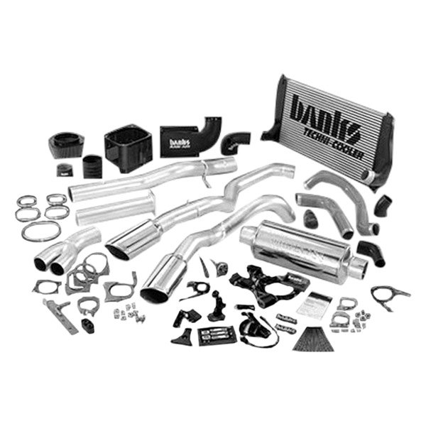 Banks® - Big Hoss™ Turbocharger Intercooler System with Black SS Tip