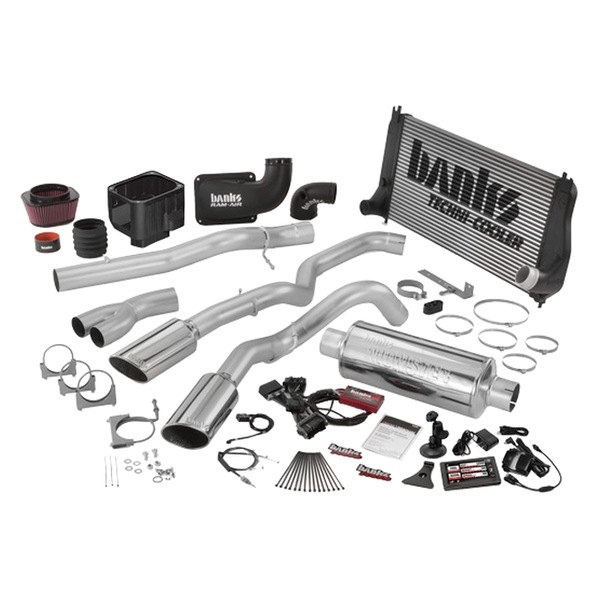 Banks® - Big Hoss™ Turbocharger Intercooler System with Black SS Tip