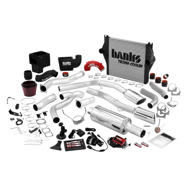 Banks® - Big Hoss™ Turbocharger Intercooler System with Black SS Tip