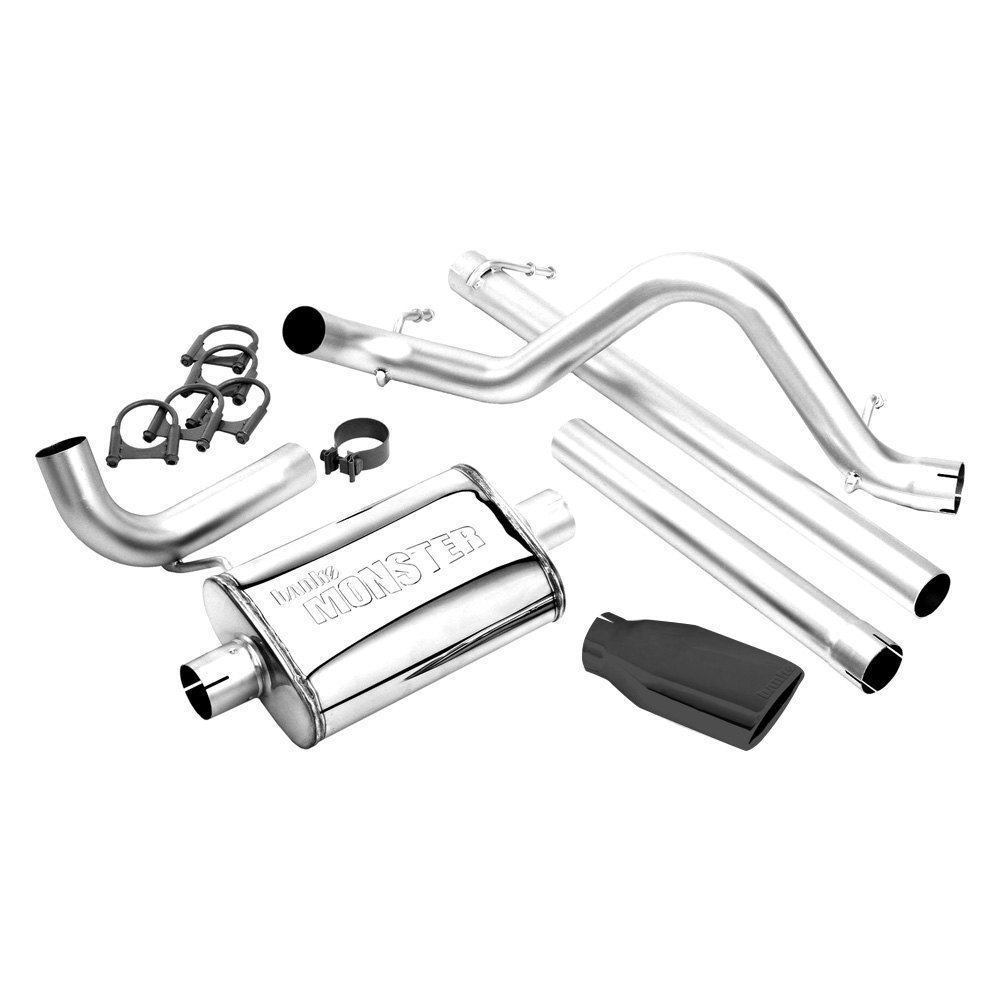 Banks® - Jeep Wrangler 2010 Monster™ Stainless Steel Cat-Back Exhaust  System with Single Rear Exit