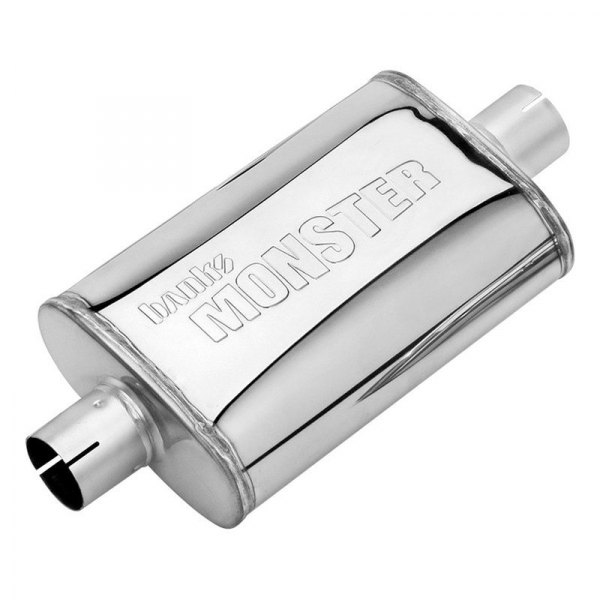 Banks® - Monster™ Stainless Steel Oval Silver Exhaust Muffler