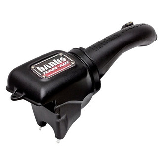 Banks® - Plastic Black Short Ram Air Intake System with Power Dry Filter with Oiled Red Filter