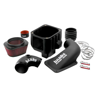 Banks® - Plastic Black Short Ram Air Intake System with Oiled Red Filter