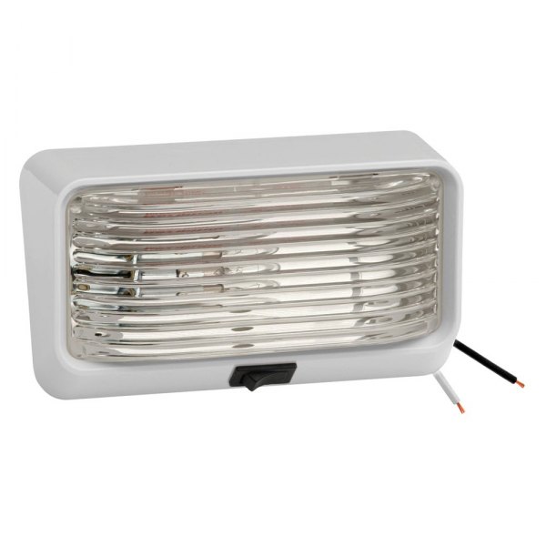 Bargman® - 78 Series Clear Porch Light with Ash White 5 Series Base
