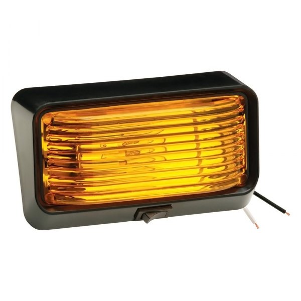 Bargman® - 78 Series Amber Porch Light with Black Base