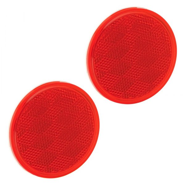 Bargman® - 3.2" Red Round Tape-on Mount Reflectors