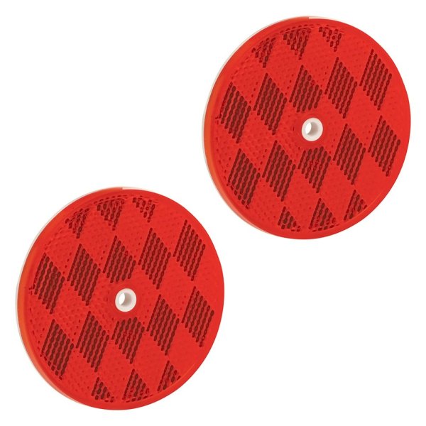 Bargman® - 3.2" Red Round Bolt-on Mount Reflectors