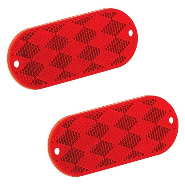 Bargman® - Red Oblong Tape-on Mount Reflectors