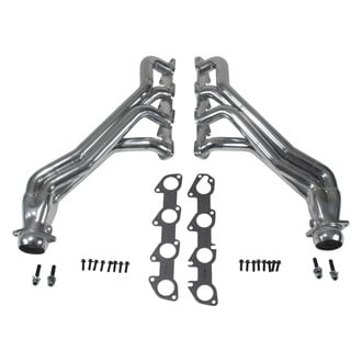 BBK® - CNC Series™ Steel Polished Silver Ceramic Coated Long Tube Exhaust Headers