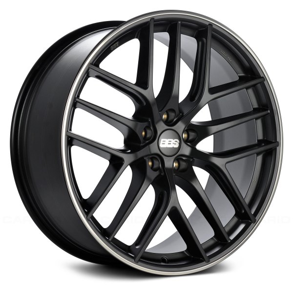 BBS® - CC-R Satin Black with Polished Stainless Steel Rim Protector