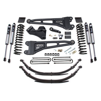 BDS Suspension® - 6" x 2" Radius Arm Front and Rear Suspension Lift Kit